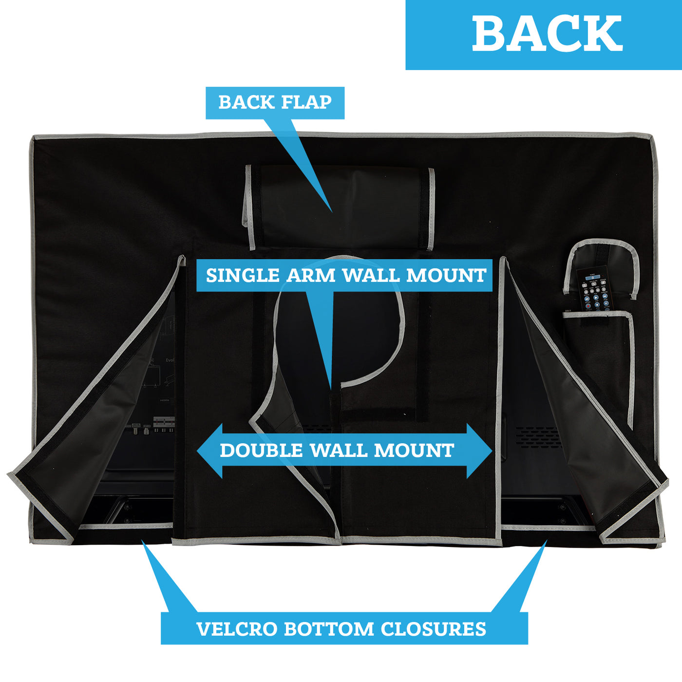 Black - Outdoor TV Cover