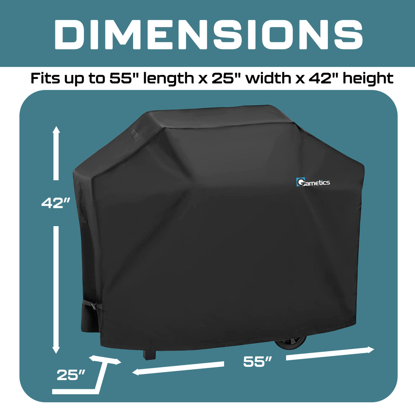 Black - Grill Cover Durable & Convenient for Outdoor Grill